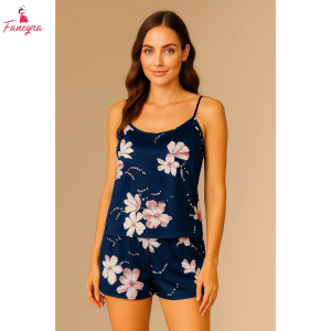 Fancyra Women Floral Printed Cute Cami Top and Shorts Pajama Set