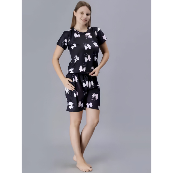Fancyra Women Floral Printed Night suit Pajama Set - Image 4
