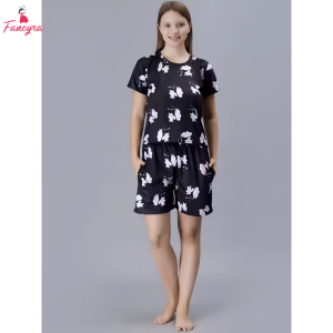 Fancyra Women Floral Printed Night suit Pajama Set