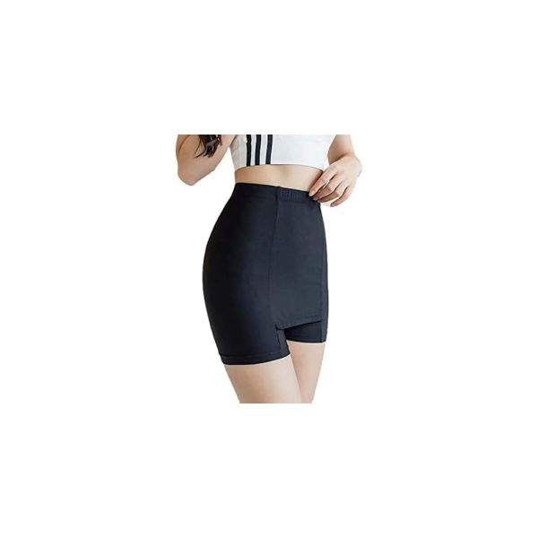 Fancyra Women Front Crotch Ice Silk Safety Shorts Seamless Underwear Black Color - Image 4