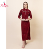 Fancyra Women Full Length Velvet Winter Nighty Nightdress