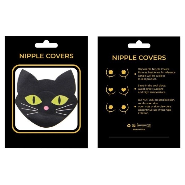 Fancyra Women Glow in the Dark Cat Shape Pasties - Image 2