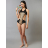 Fancyra Women Halter Neck Tiger Print Baby Doll Nightdress Lingerie Bodysuit