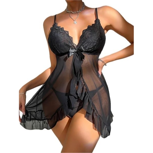 Fancyra Women Honeymoon Dress Babydoll Lingerie - Image 3