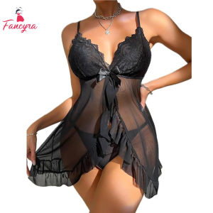 Fancyra Women Honeymoon Dress Babydoll Lingerie