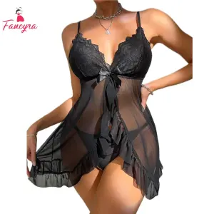 Fancyra Women Honeymoon Dress Babydoll Lingerie