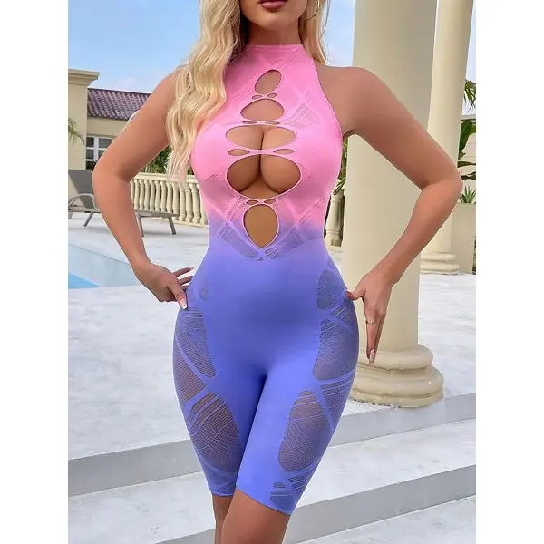 Fancyra Women Hot Hollow Out Romper Bodysuit Bodystocking Lingerie - Image 5