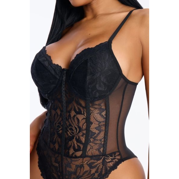Fancyra Women Hot Lace Teddy Corset Bodysuit Lingerie - Image 5