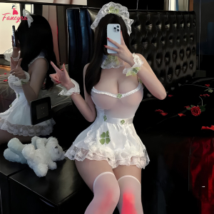 Fancyra Women Hot Maid Roleplay Cosplay Costume Lingerie Set