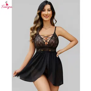 Fancyra Women Lace Chemise Hot Teddy Bodysuit Lingerie