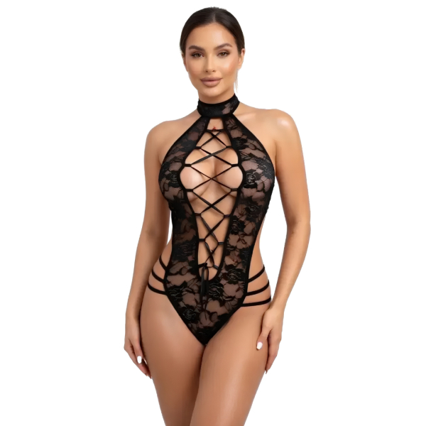 Fancyra Women Lace Floral See Through Elegant Bodysuit Lingerie - Image 2