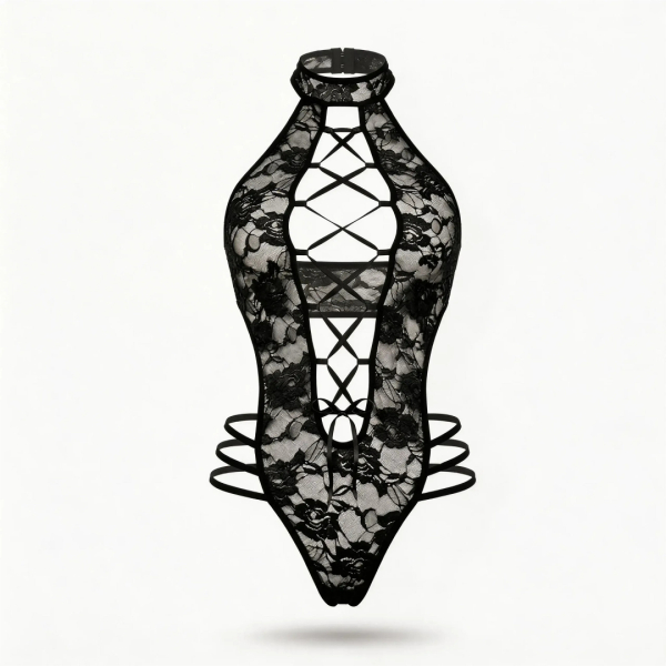 Fancyra Women Lace Floral See Through Elegant Bodysuit Lingerie - Image 3
