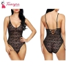 Fancyra Women Lace Lingerie Set Sheer Babydoll Night Suit Free Size Black Color