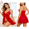 Fancyra Women Lace & Net Floral Above knee Babydoll Lingerie Nighty