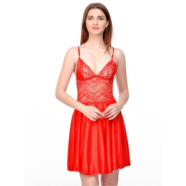 Fancyra Women Lace Satin Elegant Babydoll Lingerie - Image 2