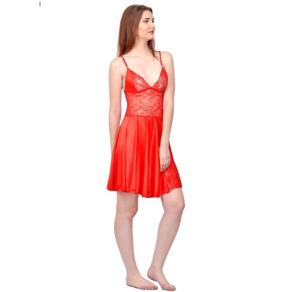 Fancyra Women Lace Satin Elegant Babydoll Lingerie - Image 3