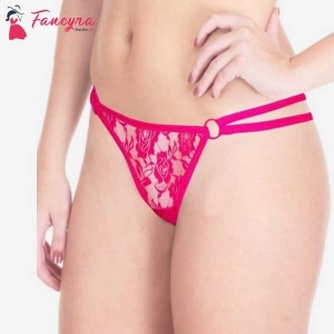 Fancyra Women Lace Thong panty Free size Color Pink