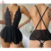 Fancyra Women Lace Transparent See Through Teddy Hot Babydoll Lingerie