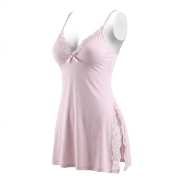 Fancyra Women Lace Trim Chemise With High Side Slits Hot Babydoll Lingerie - Image 3