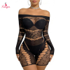 Fancyra Women Lingerie Bodysuit Bodycon Style Fishnet Bodystocking Lingerie