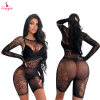 Fancyra Women Lingerie Bodysuit Fishnet Bodystocking Hot Jumpsuit Romper Style Lingerie