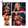 Fancyra Women Lingerie Lace Babydoll 3 Piece Bra and Panty Sets with Cover Up