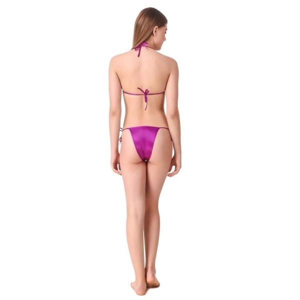 Fancyra Women Lingerie Set With Thread Free Size Purple Color - Image 3
