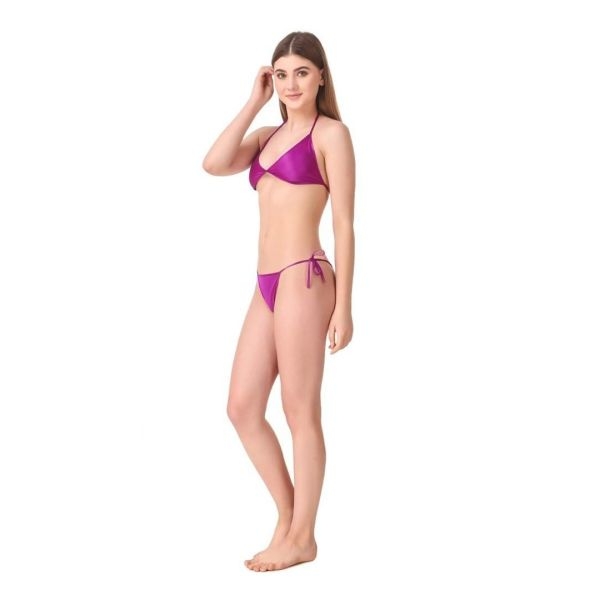 Fancyra Women Lingerie Set With Thread Free Size Purple Color - Image 4