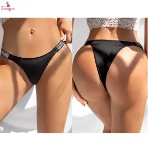 Fancyra Women Love letter Rhinestone Thongs Low Rise Panties Underwear
