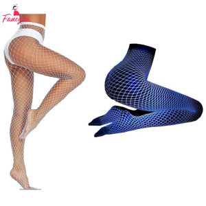 Fancyra Women Luminous Glowing Stockings Pantyhose Socks White Fishnet Tights
