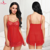 Fancyra Women Mesh Chemise Hot Babydoll Lingerie With G String Panty