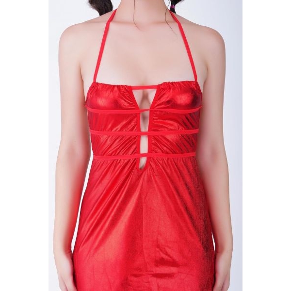 Fancyra Women Mesh Teddy Bodysuit Hot Halter Neck Strappy Babydoll Lingerie - Image 5