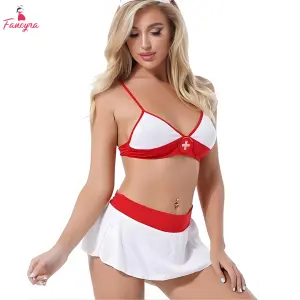 Fancyra Women Naughty Nurse Lingerie Costume Cosplay Babydoll Outfit
