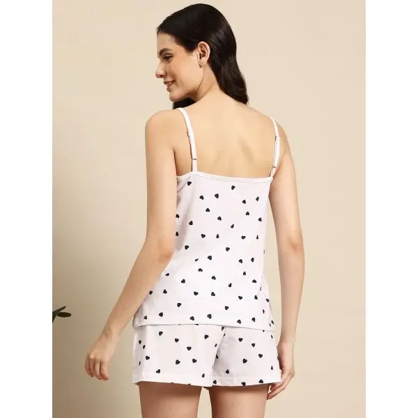 Fancyra Women Night Suits Cami Top & Shorts Nightwear Pajama Set - Image 3