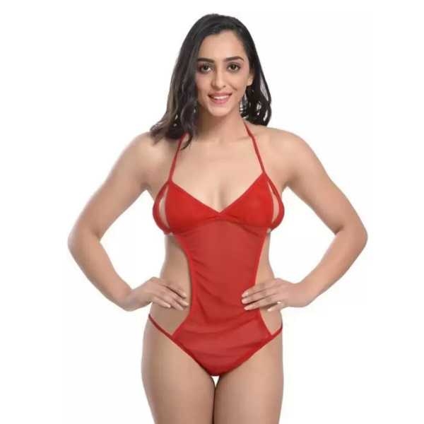 Fancyra Women Nightwear Lingerie Free Size Red Color - Image 3