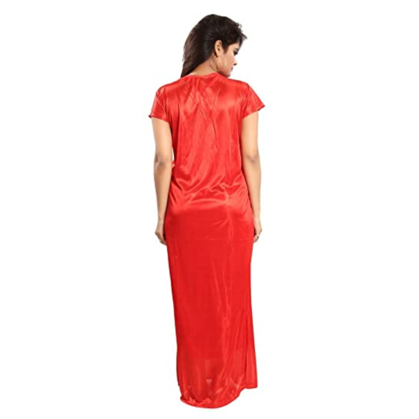 Fancyra Women Nightwear Nighty with Robe and Lingerie Bikini Set Free Size - Image 5