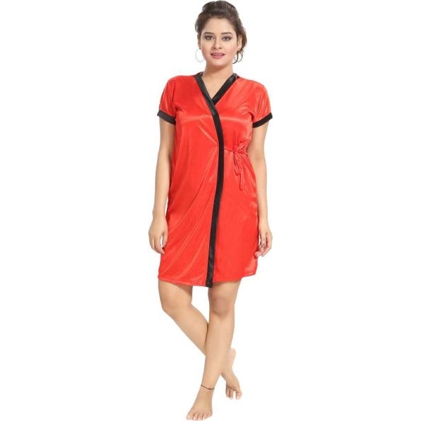 Fancyra Women Nightwear Sleepwear Robe with Bikini Bra Panty Set - Image 5