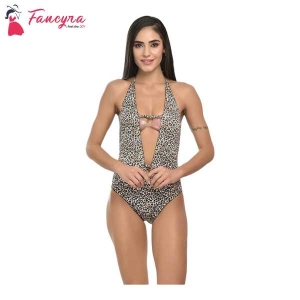 Fancyra Women Nightwear Solid Midi Babydoll Sleepwear Lingerie For Women Tiger Print Design Free Size