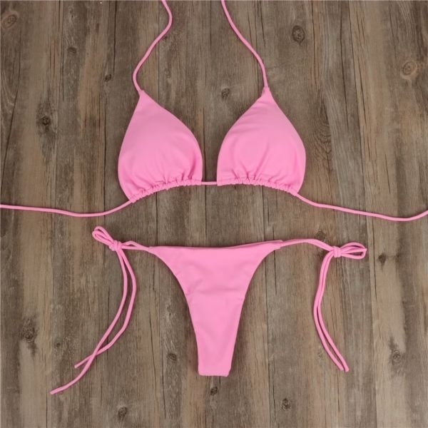 Fancyra Women Non Padded Solid Cheeky Bra Panty Bikini Set - Image 5
