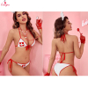 Fancyra Women Nurse Cosplay Bikini Bra Panty Lingerie set