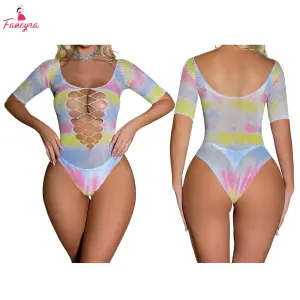 Fancyra Women One Piece Colorful Mini Dress
