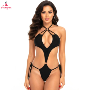 Fancyra Women One Piece Halter Neck Hot Bodysuit Lingerie