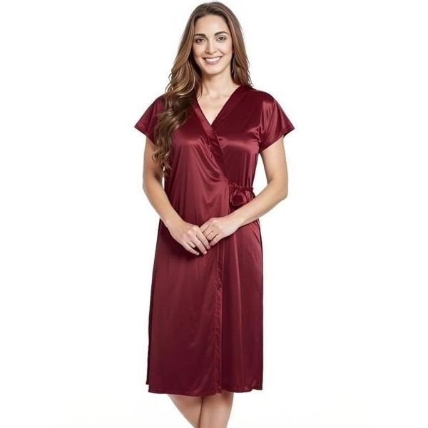 Fancyra Women Pack of 2 Elegant Sleepwear Nighty with Robe - Image 3