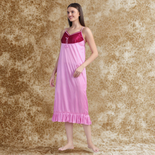 Fancyra Women Pack of 2 Full Length Solid Nighty with Robe Set - Image 4