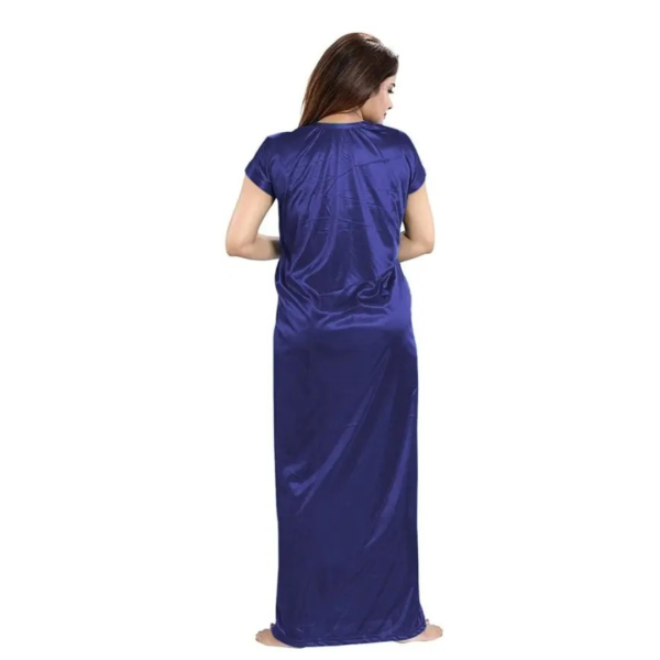 Fancyra Women Pack Of 6 Night dress Night Wear Solid Satin Nighty Set - Image 4