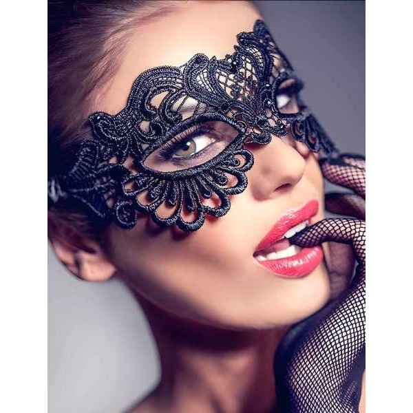 Fancyra Women Pack of two Black Lace Mask Elegant Party Wear - Image 2