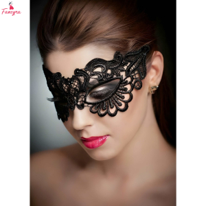 Fancyra Women Pack of two Black Lace Mask Elegant Party Wear