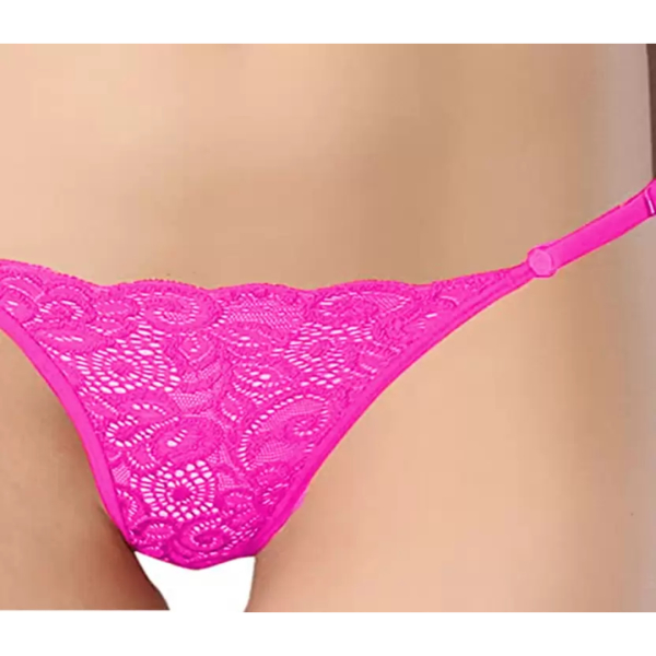 Fancyra Women Pink Soft Comfortable Adjustable G-String Panty Thong For Women - Image 4