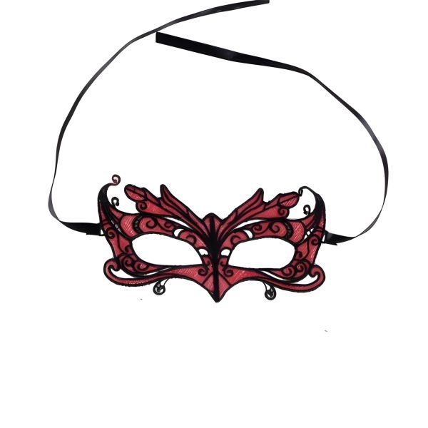 Fancyra Women Premium Red Lace Mask for Women Party Roleplay - Image 3