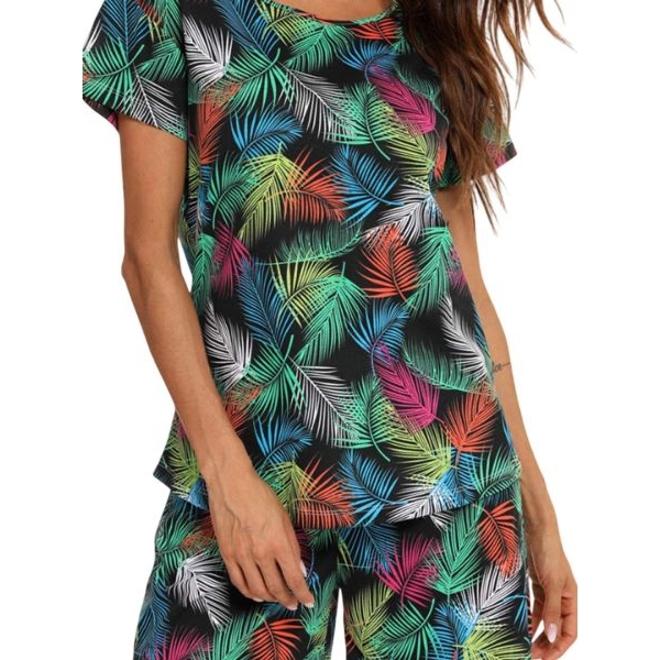 Fancyra Women Printed Casual Sleepwear Tee and Shorts Pajama Set - Image 4